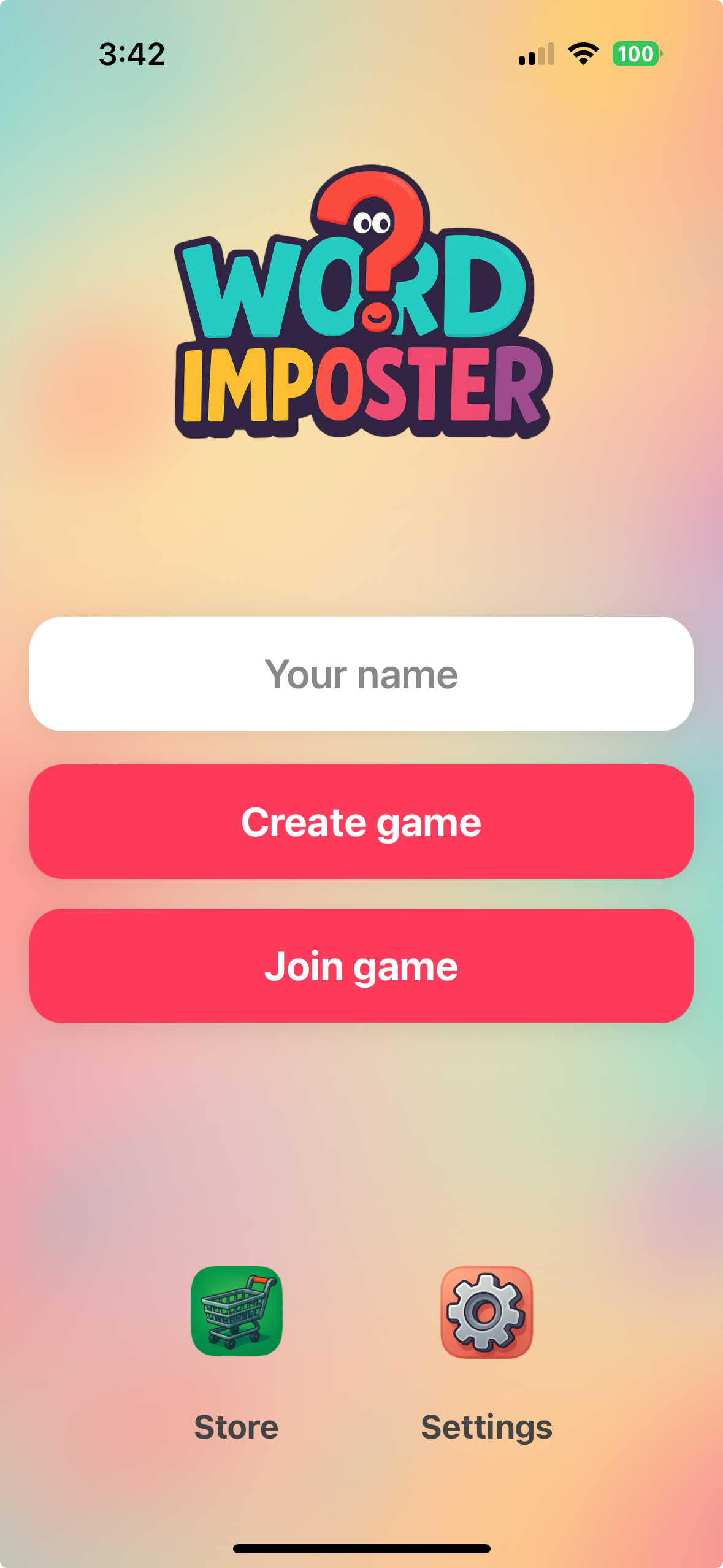 Word Imposter App Screenshot